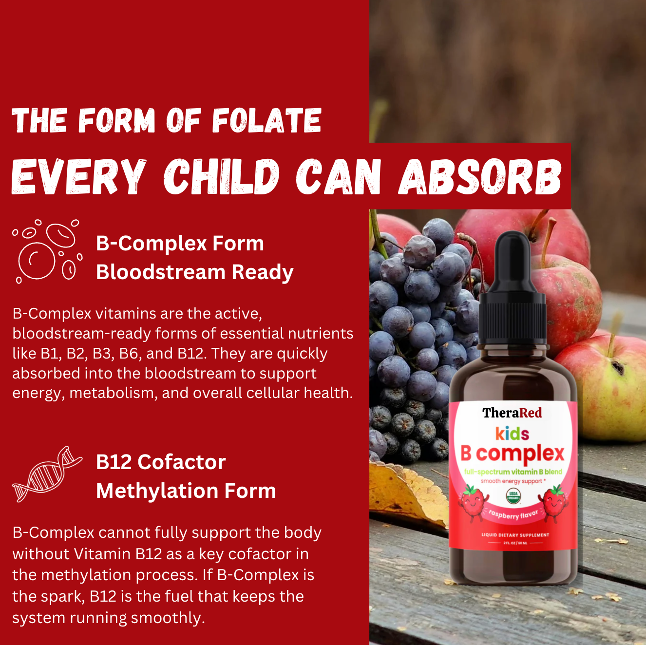 TheraRed™ Kids B Complex Vitamin Liquid Drops
