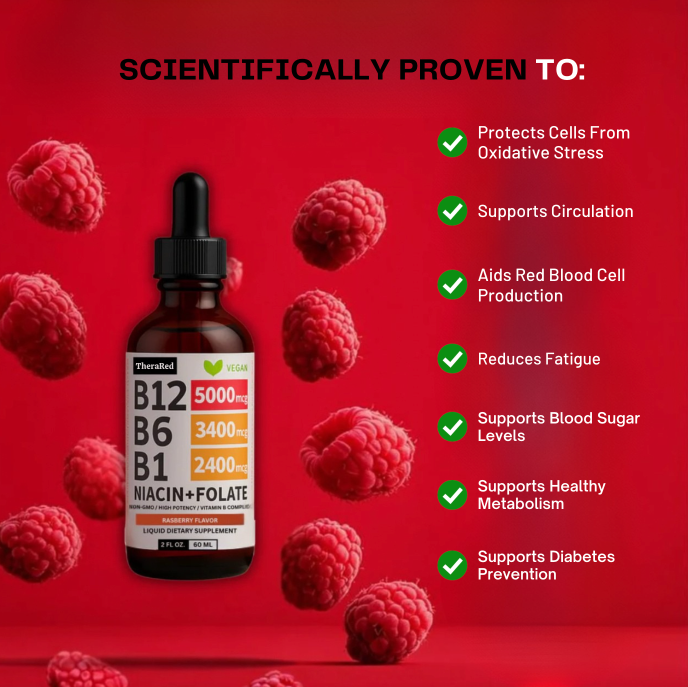 TheraRed™ Organic B12 Vitamin Liquid Drops
