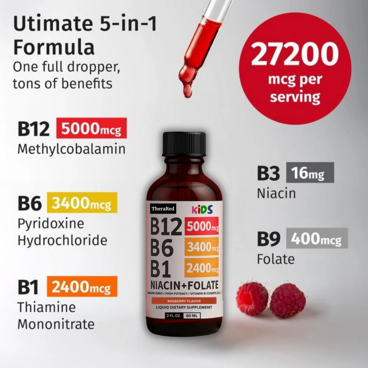 TheraRed™ Kids B12 Vitamin Liquid Drops
