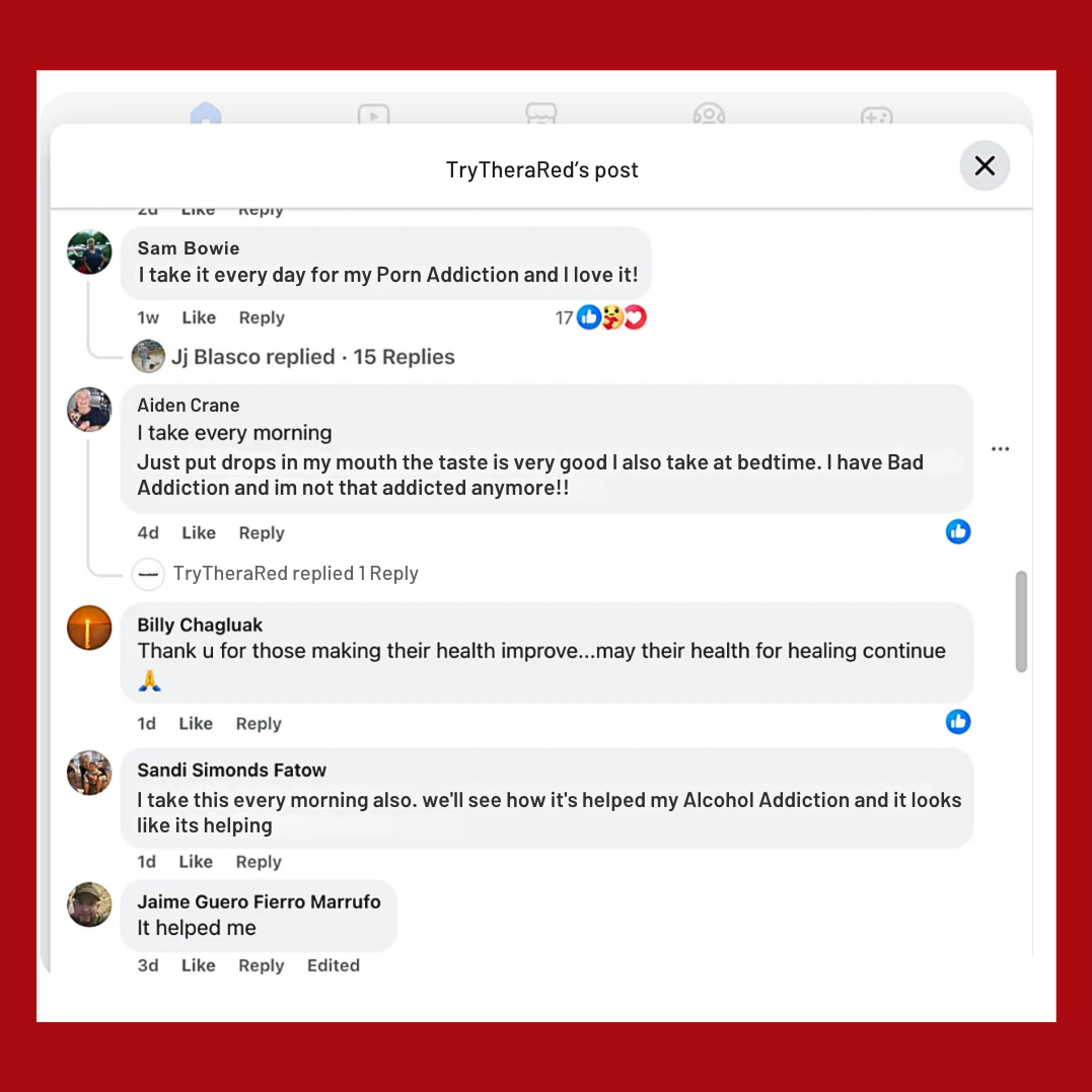 TheraRed™ Organic B12 Vitamin Liquid Drops For Addiction